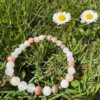 Armband Pfirsich Aventurin und Sesam Jaspis