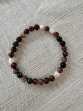 Armband Pflaumenblüten-Turmalin und Süßwasserperle