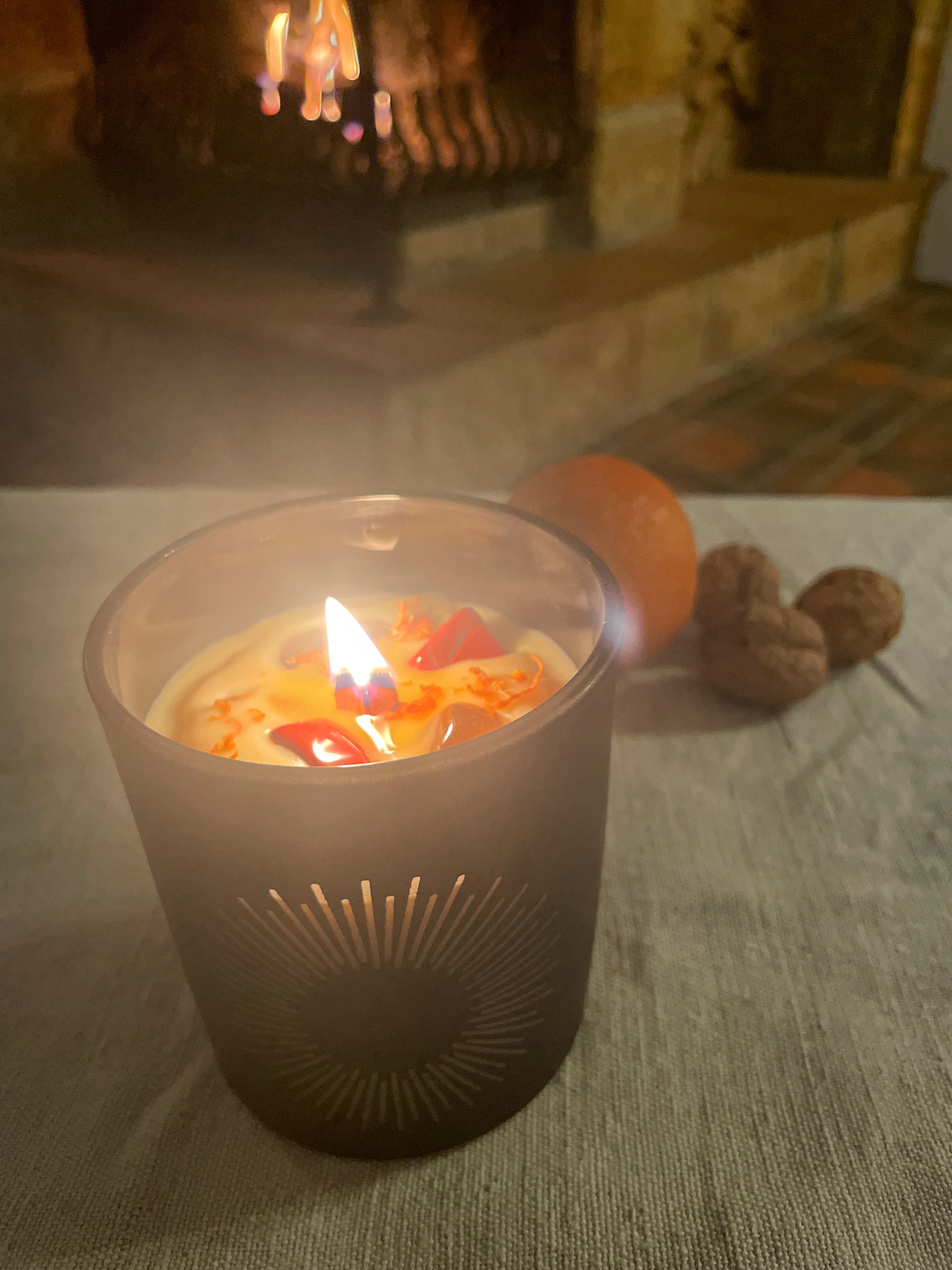 Edelsteinkerze Geborgenheit