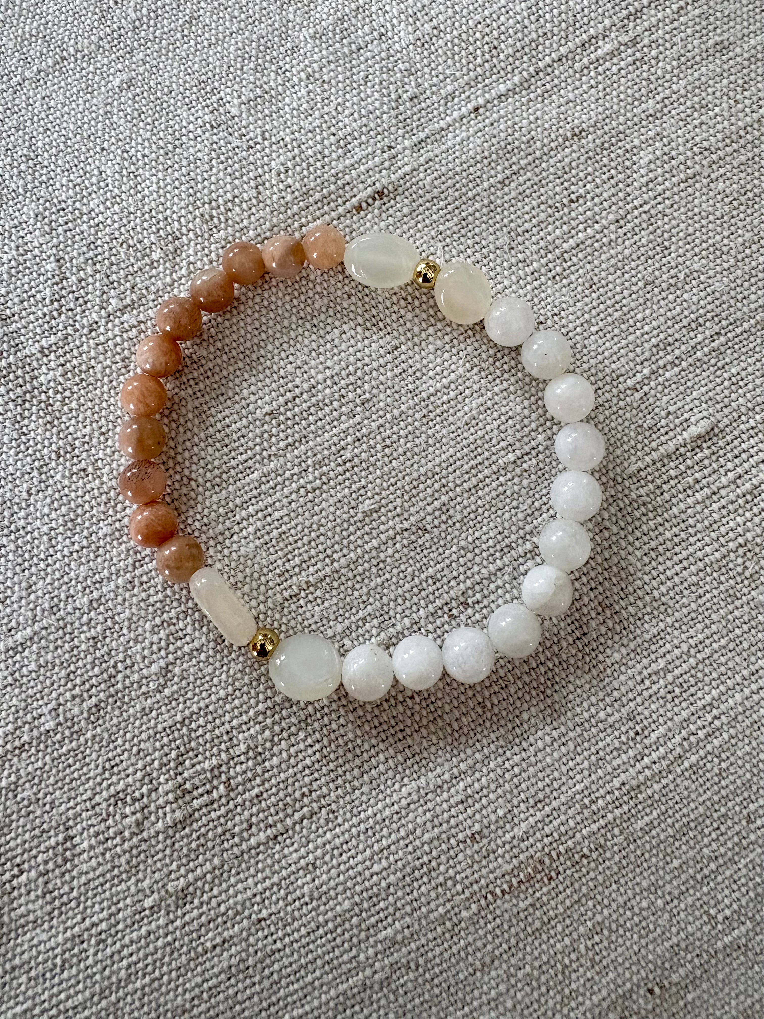 Armband Mond- und Sonnenstein