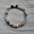 Armband Pfirsich Aventurin und Sesam Jaspis