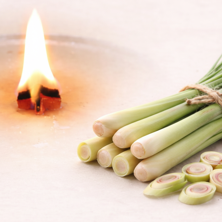 Holzdochtkerze Lemongras