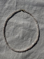 Kette Rosenquarz & Süßwasserperle