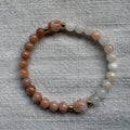 Armband Pfirsich Aventurin und Sonnenstein