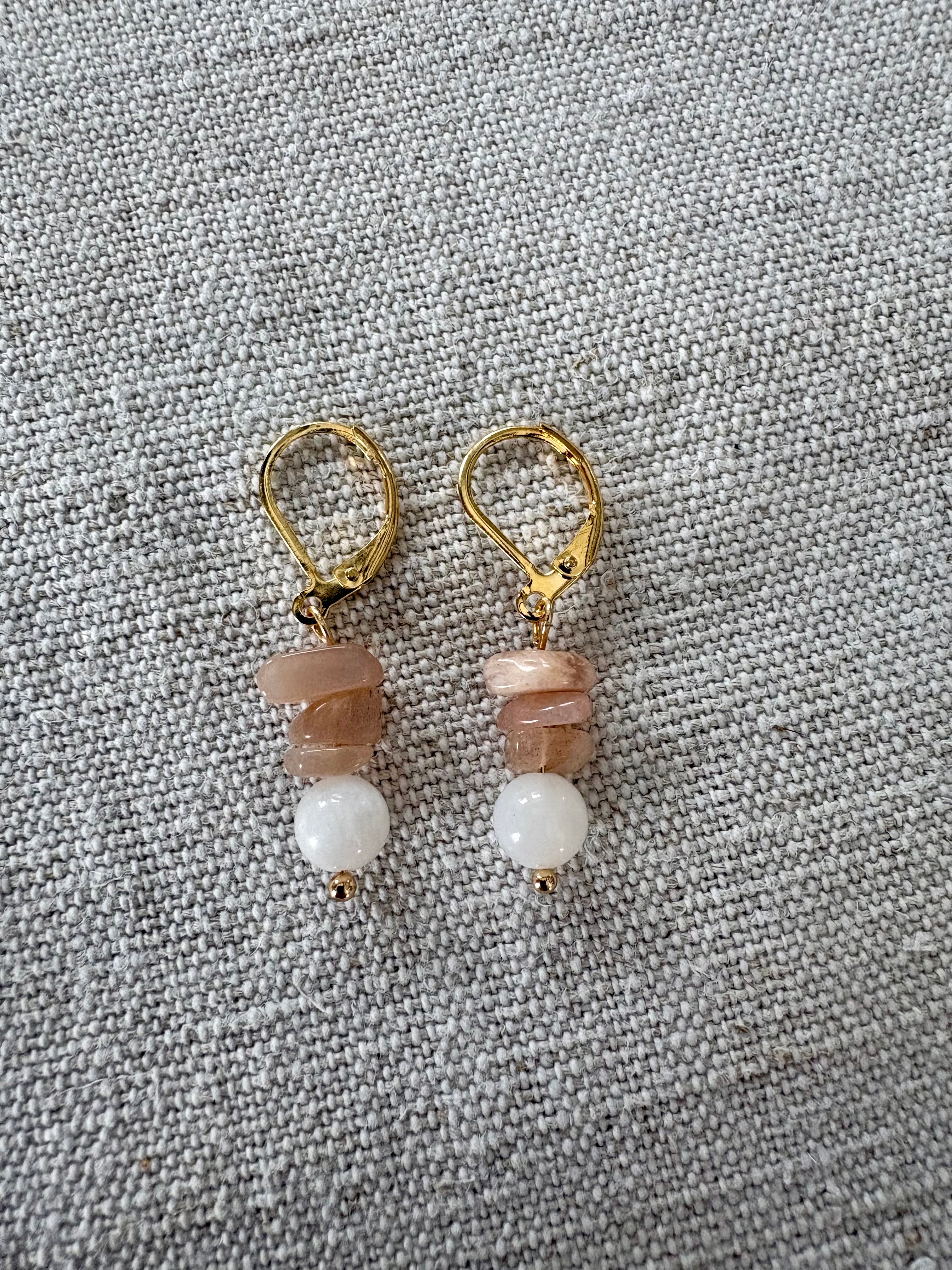 Ohrringe Mond- und Sonnenstein