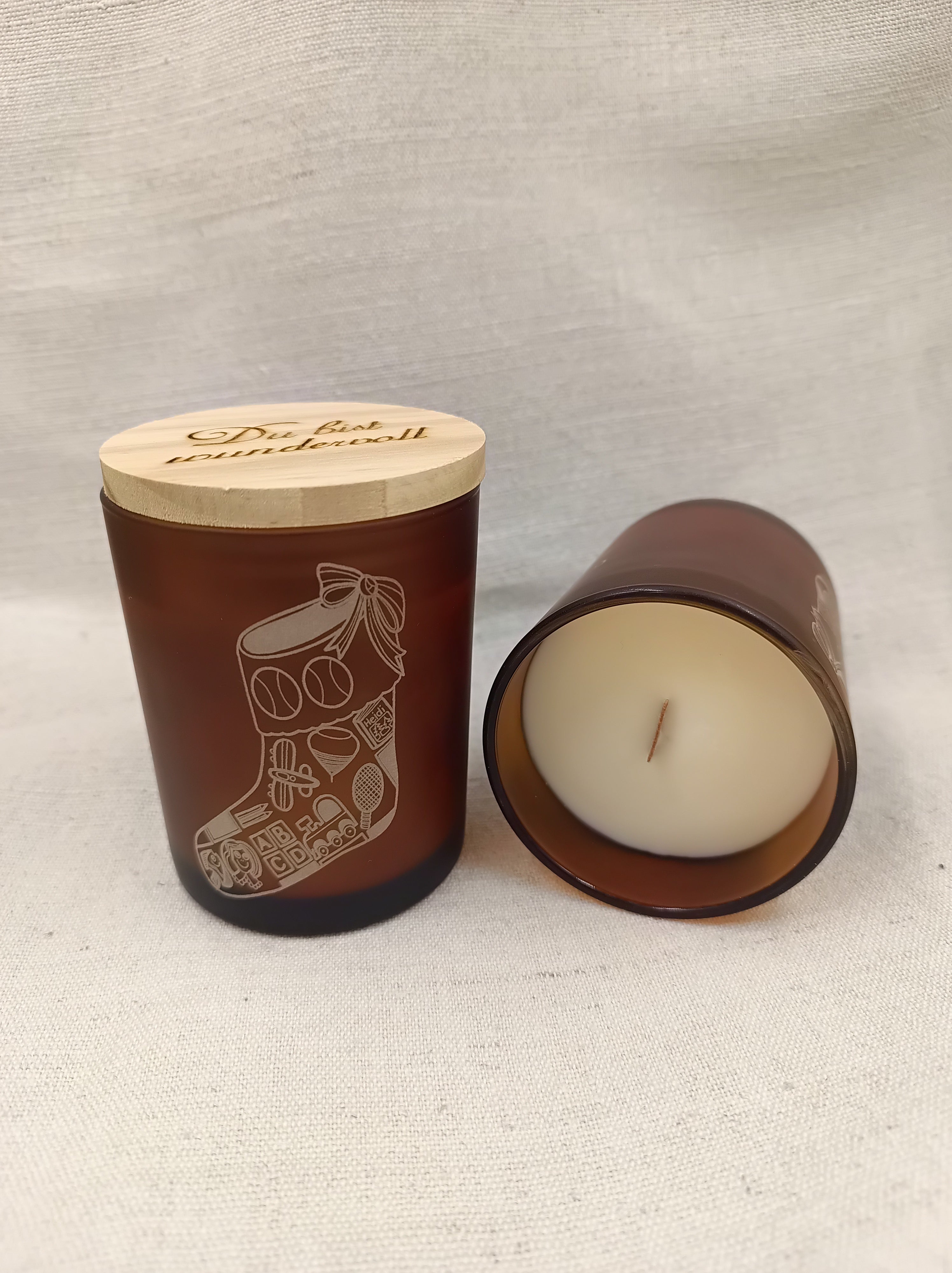 Holzdochtkerze Marzipan Vanille