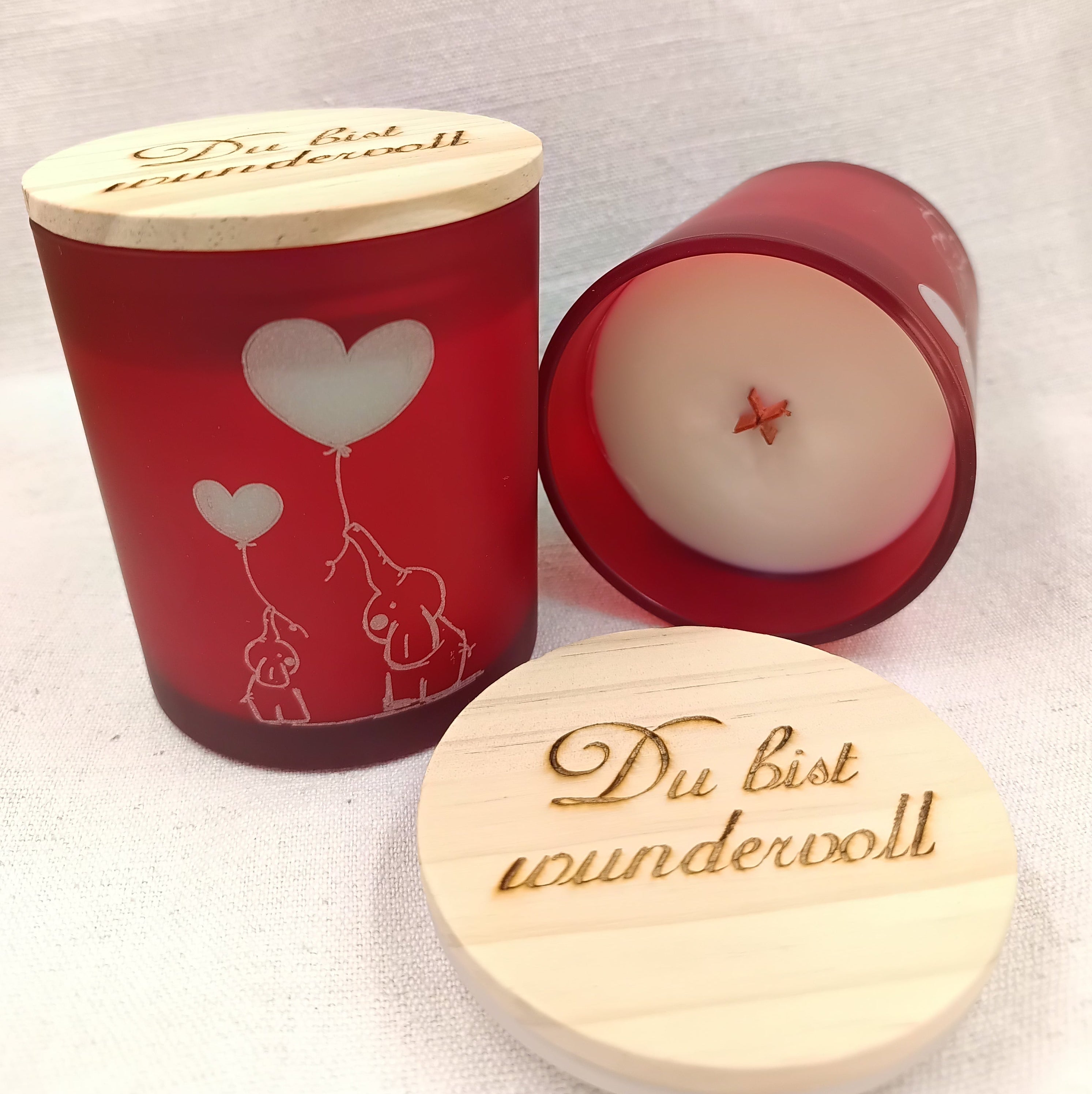 Holzdochtkerze Hot Love