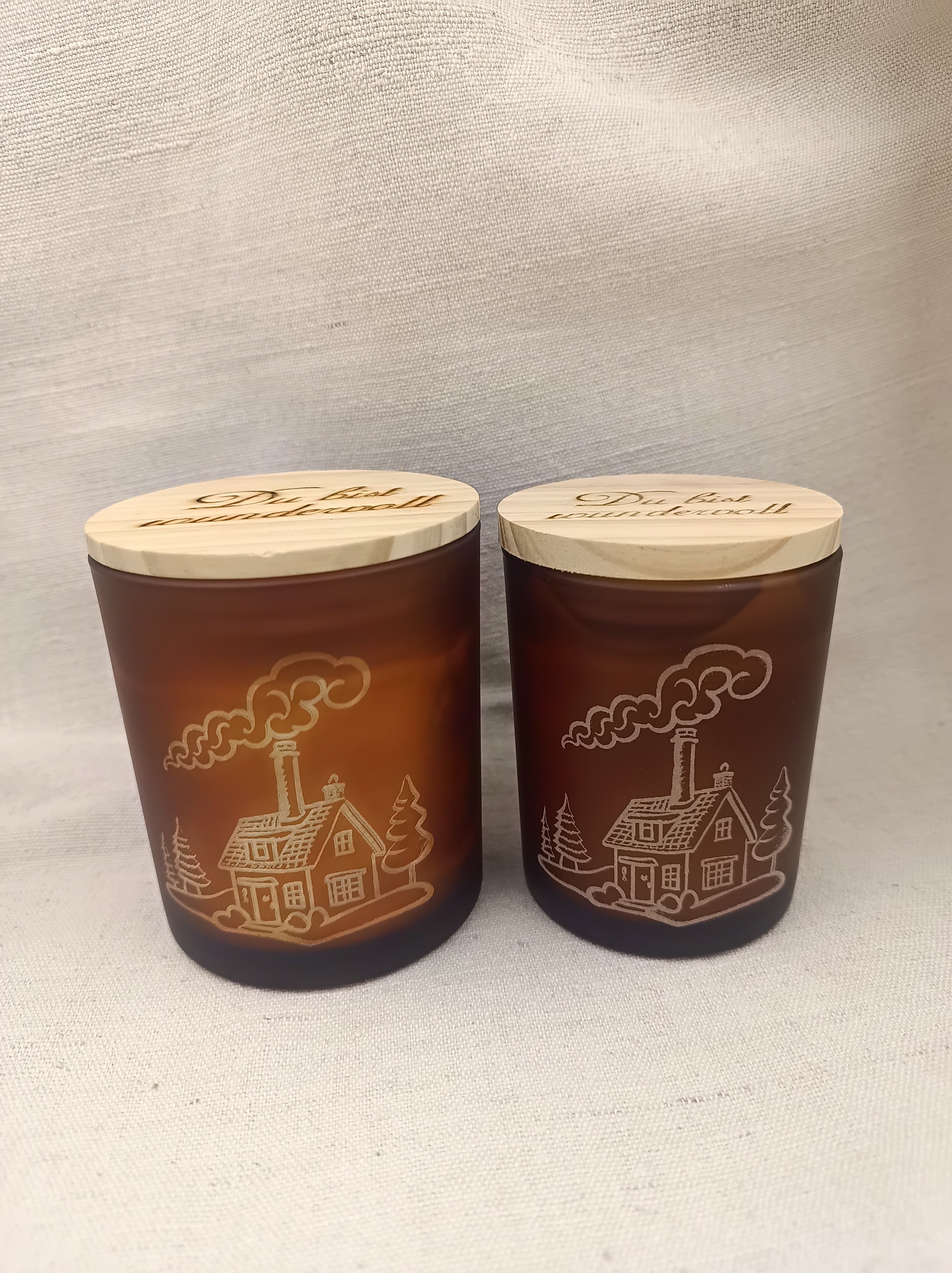 Holzdochtkerze Hüttenzauber