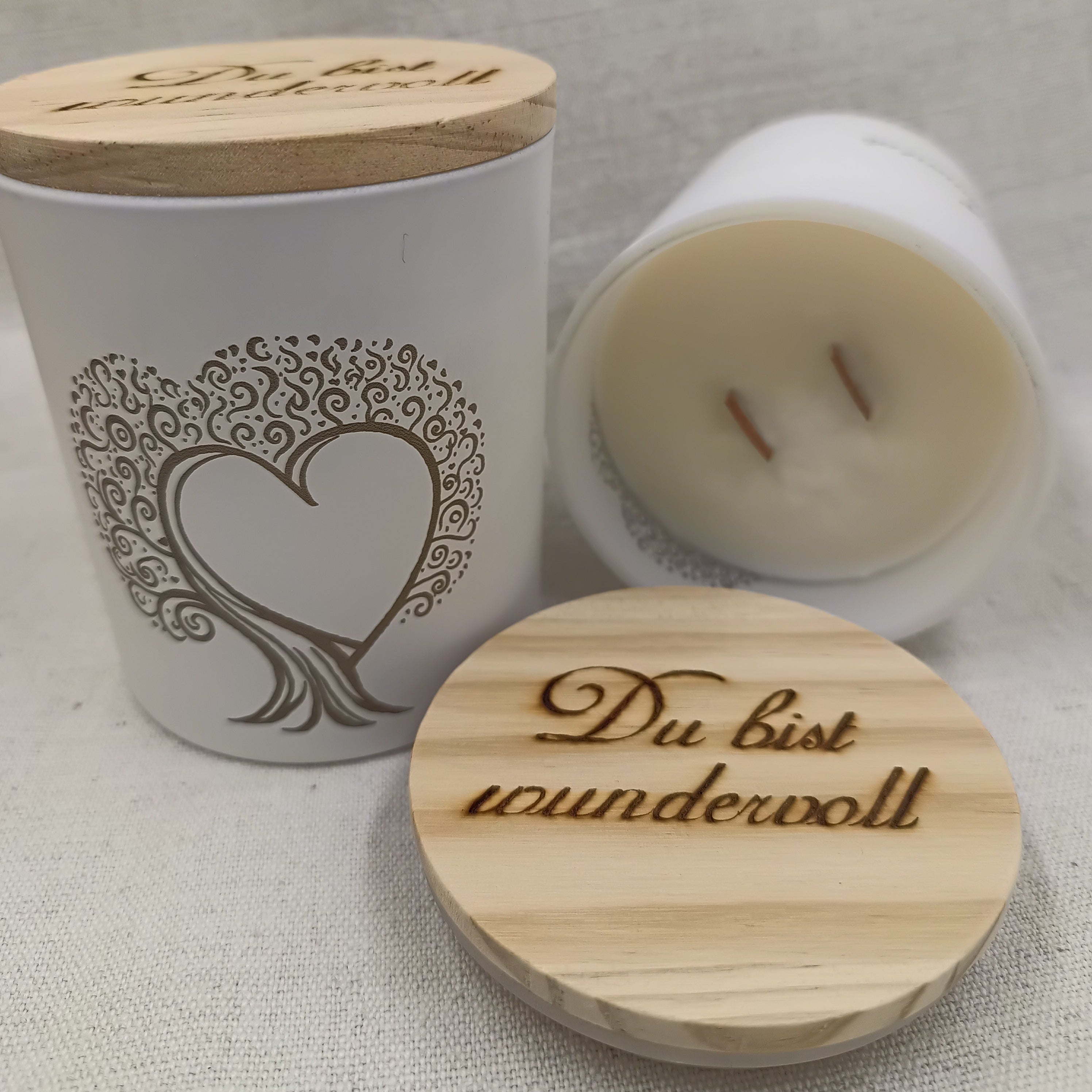 Holzdochtkerze Frisch