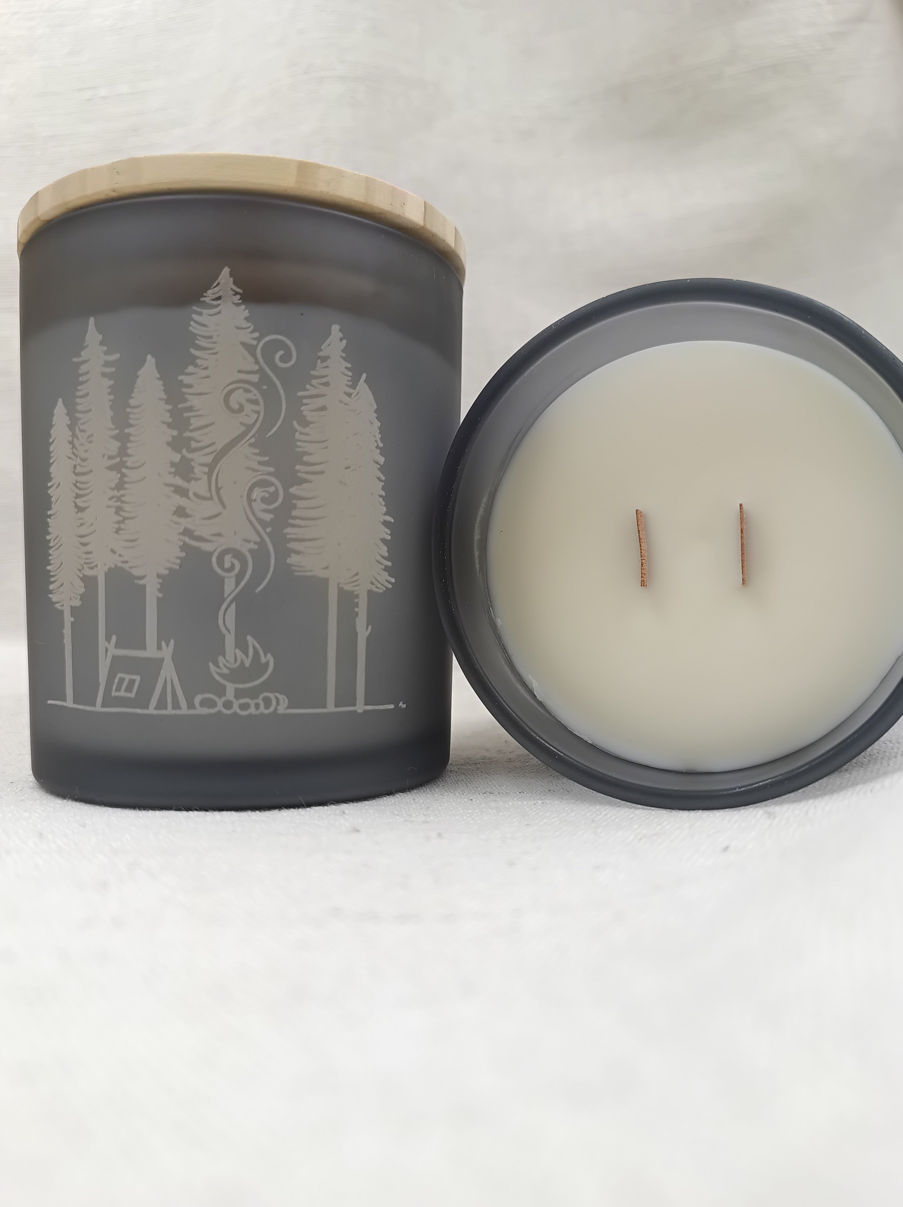 Holzdochtkerze Waldspaziergang