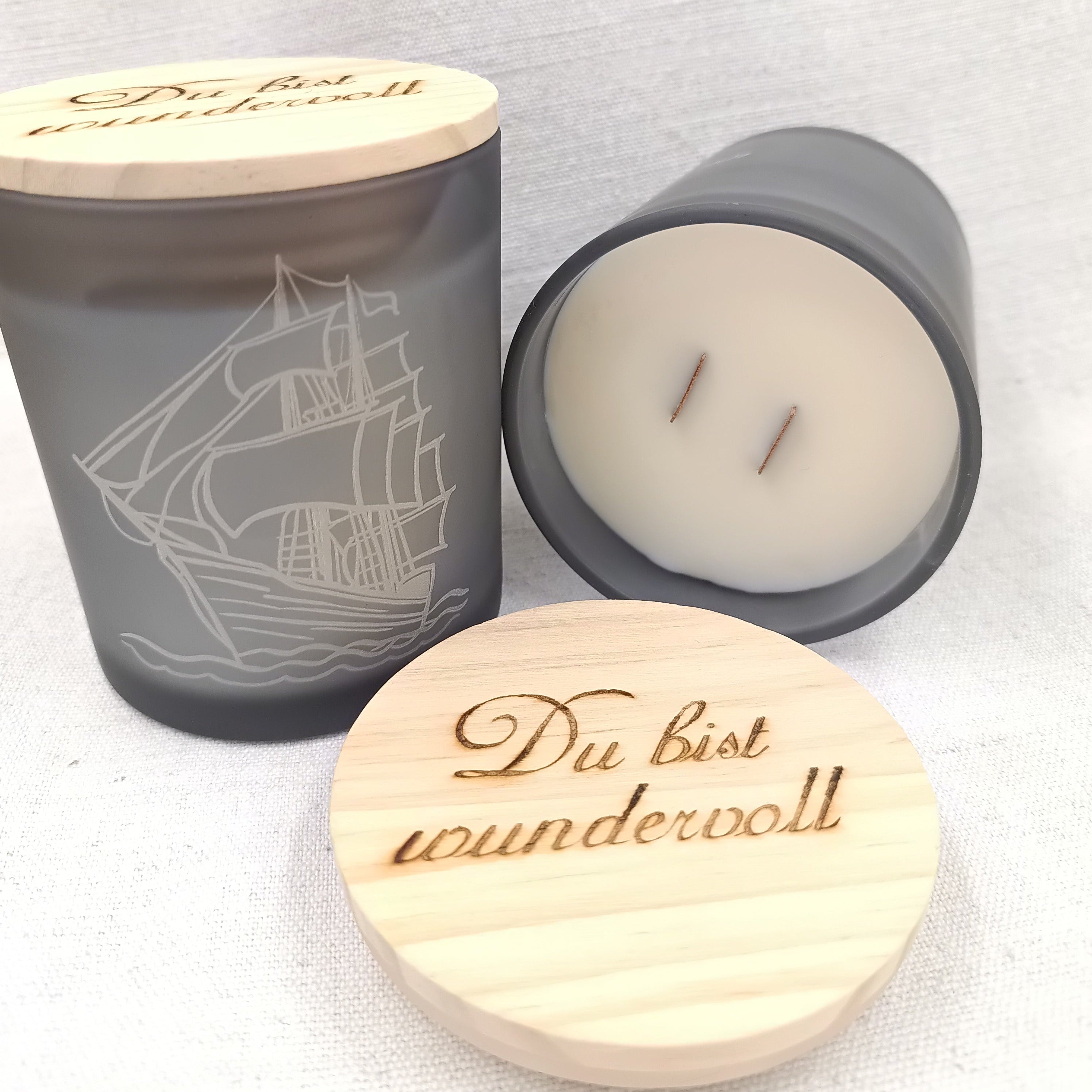 Holzdochtkerze Vanille