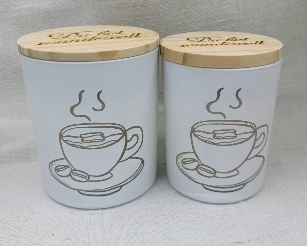 Holzdochtkerze Kaffee Vanille