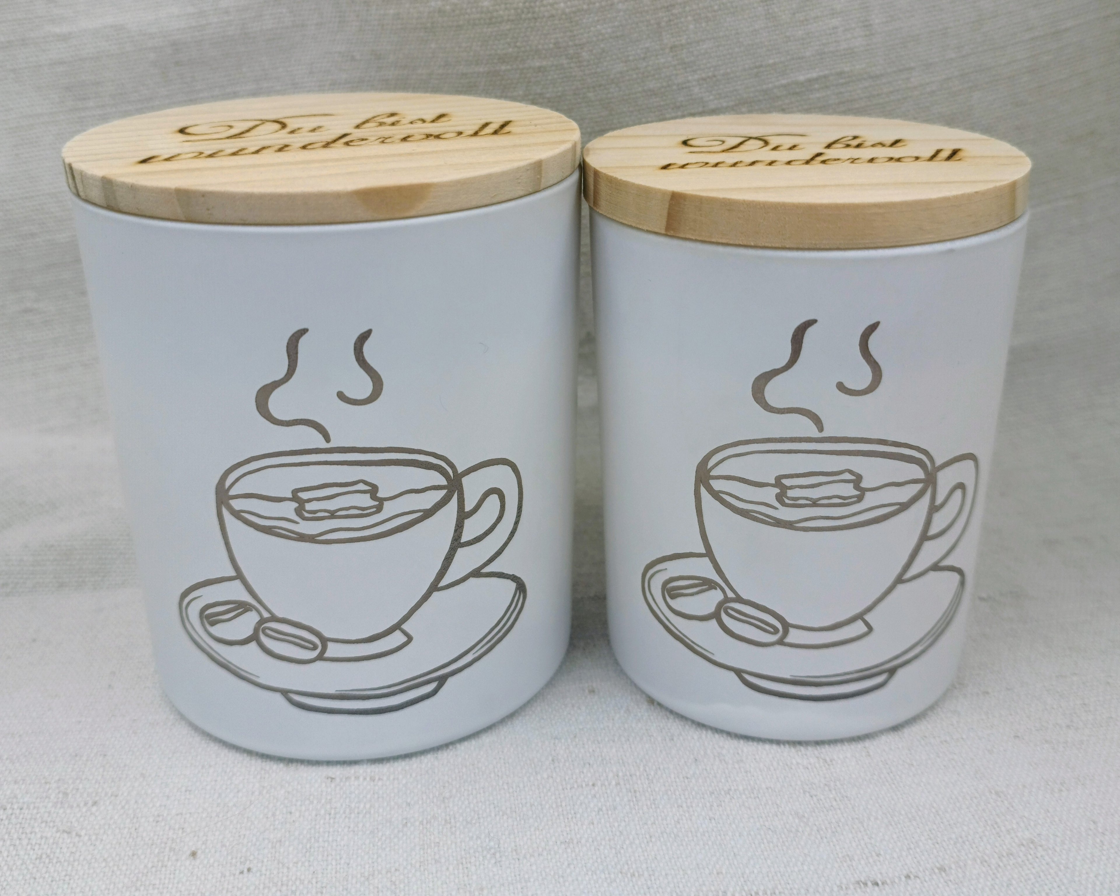 Holzdochtkerze Kaffee Vanille