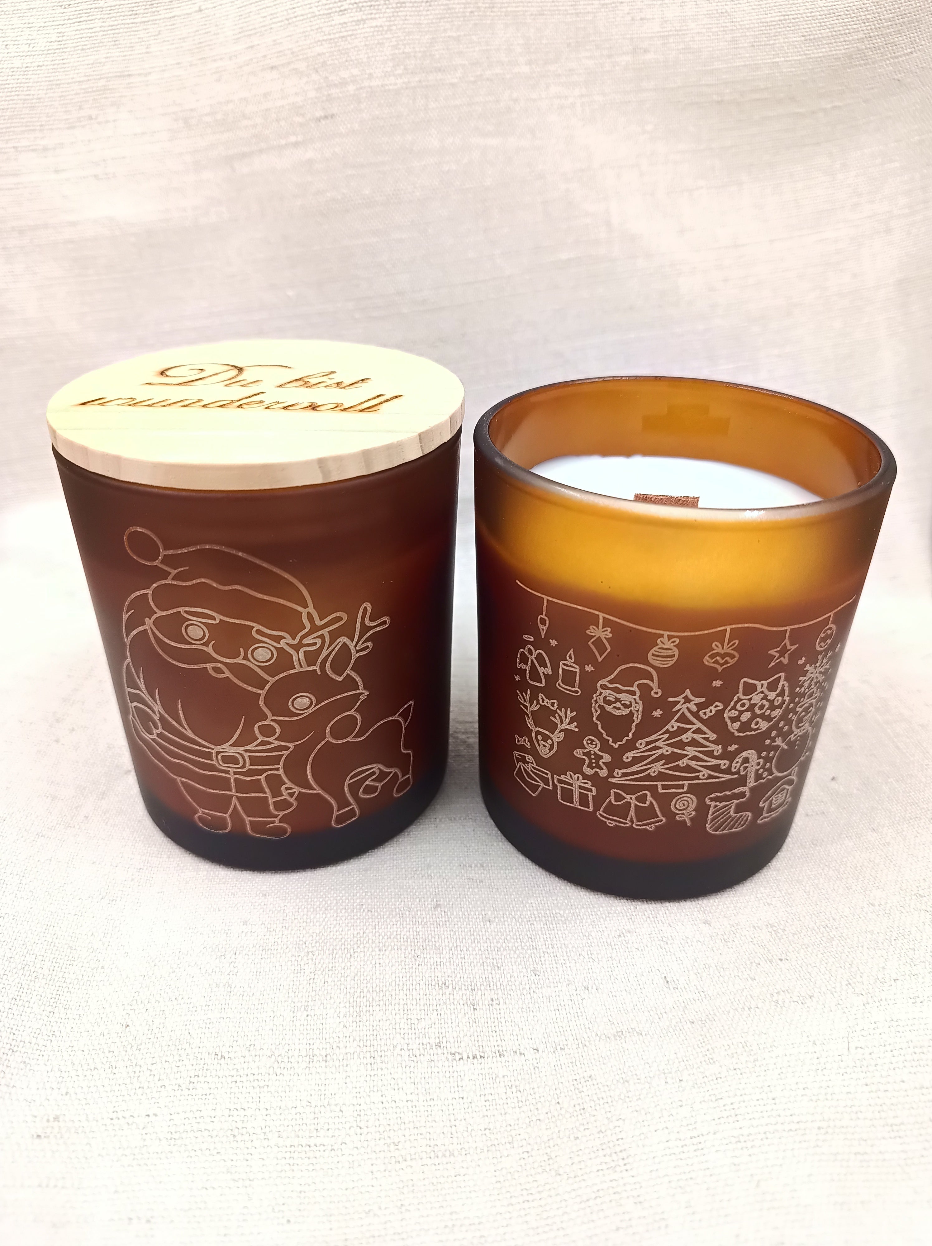 Holzdochtkerze Marzipan Vanille