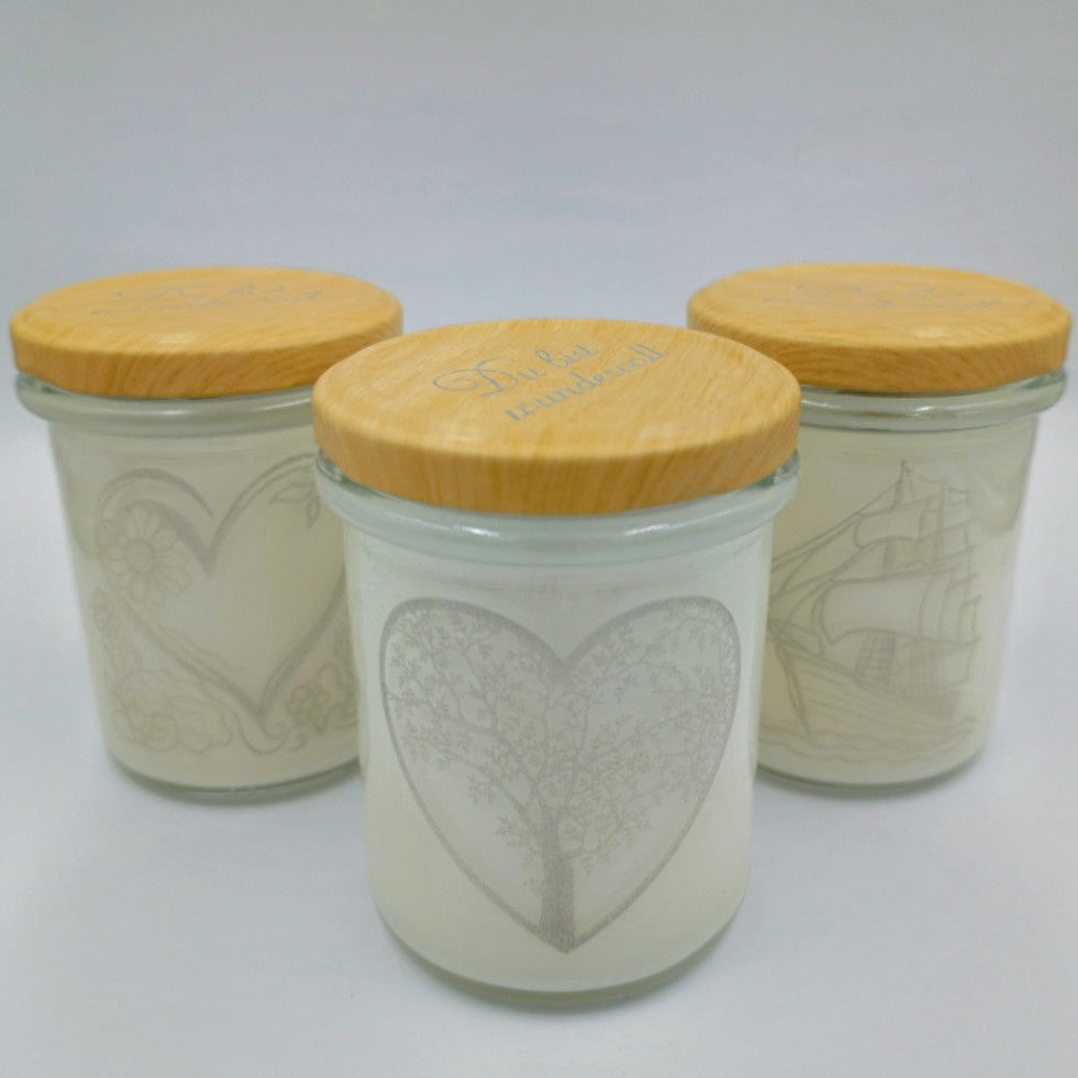 Sale kleine Kerze im Einmachglas