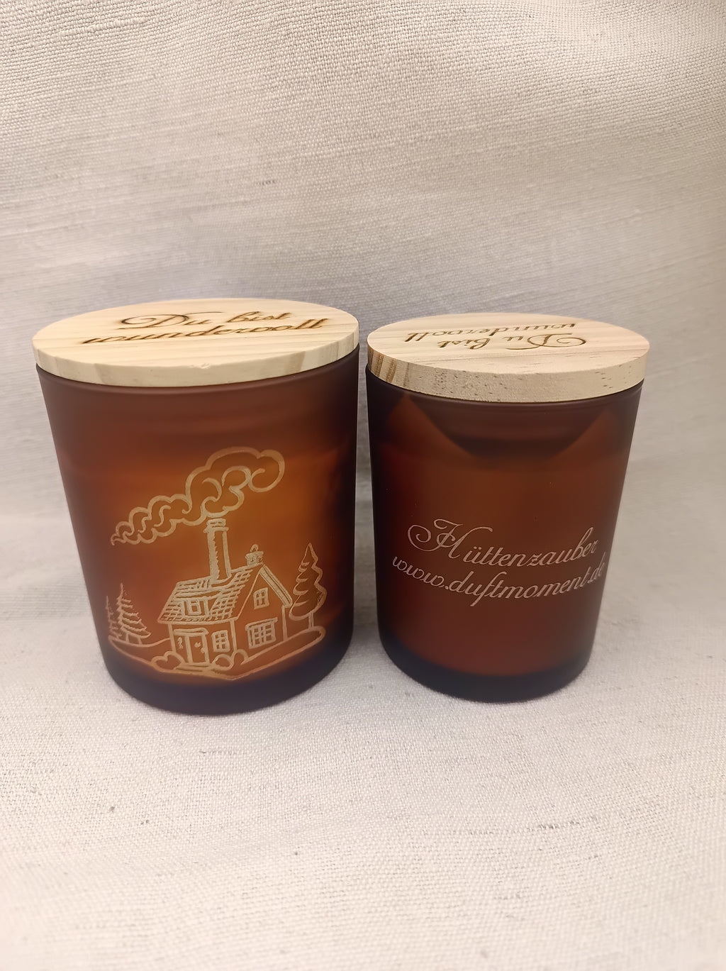 Holzdochtkerze Hüttenzauber