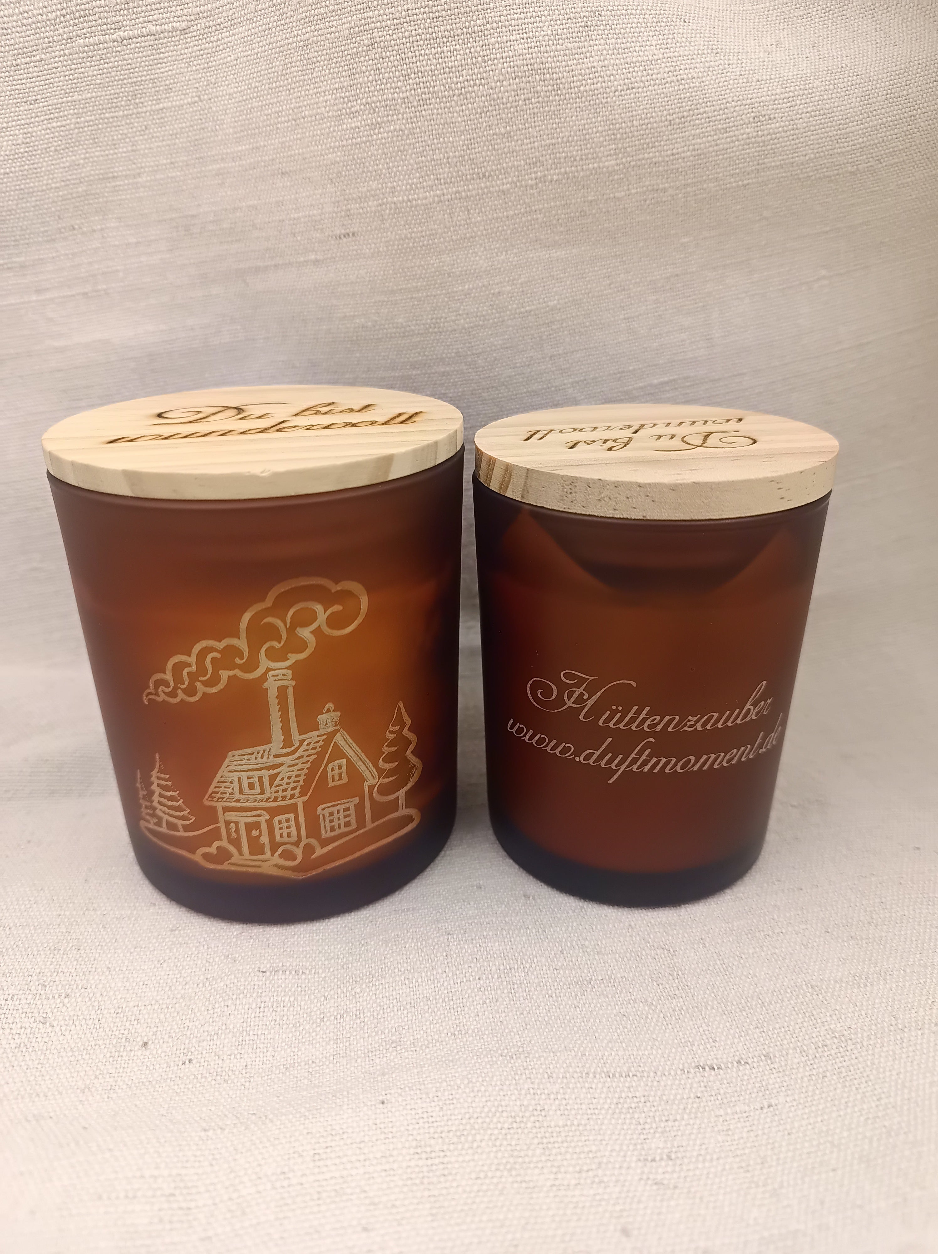 Holzdochtkerze Hüttenzauber