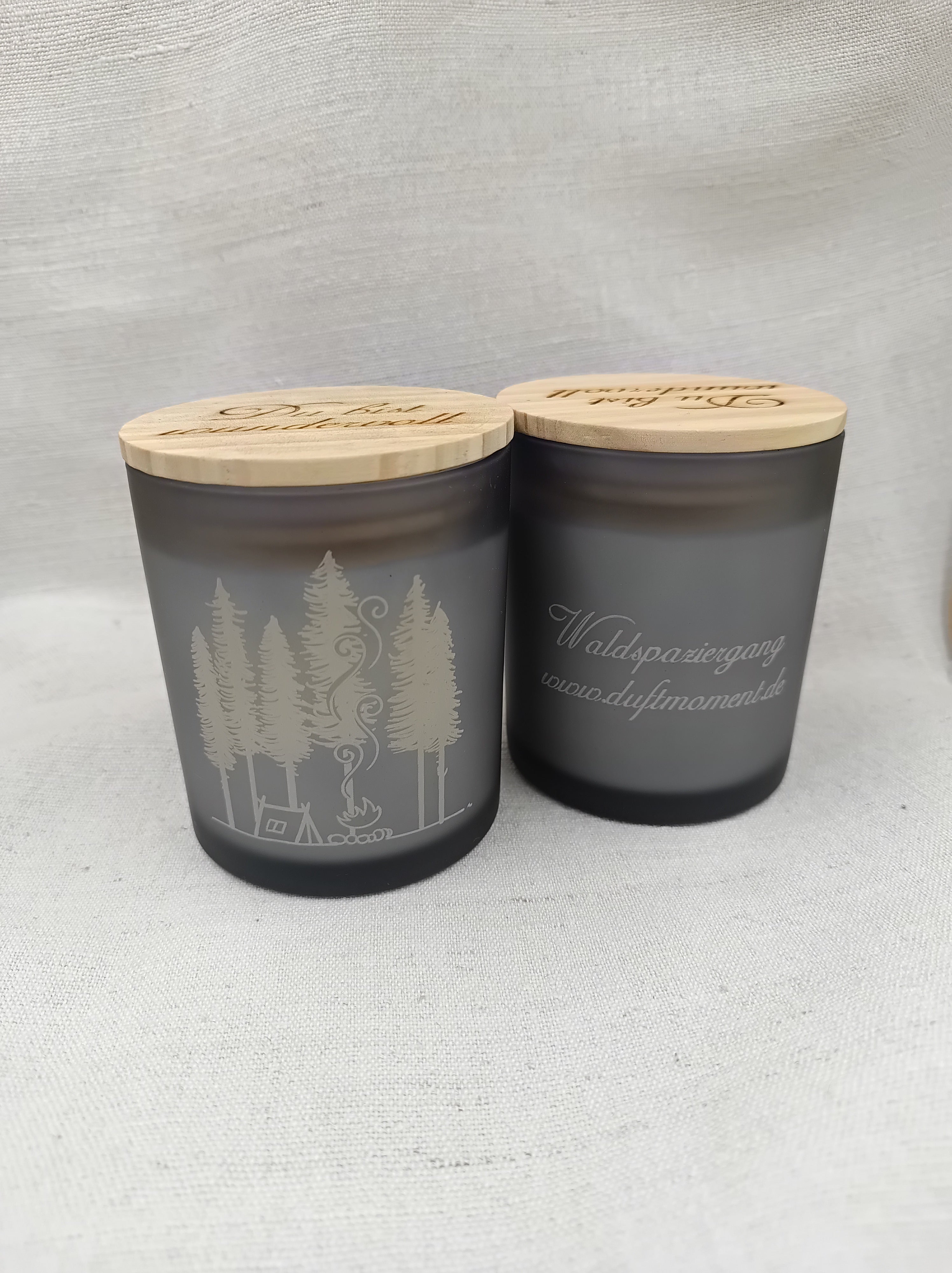 Holzdochtkerze Waldspaziergang