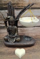 Duftlampen Set "Buddha" + 50g Duftwachs
